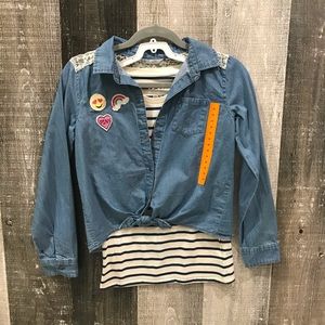 NWT P.S. Aeropostale 2 Piece Shirt Set Size 12